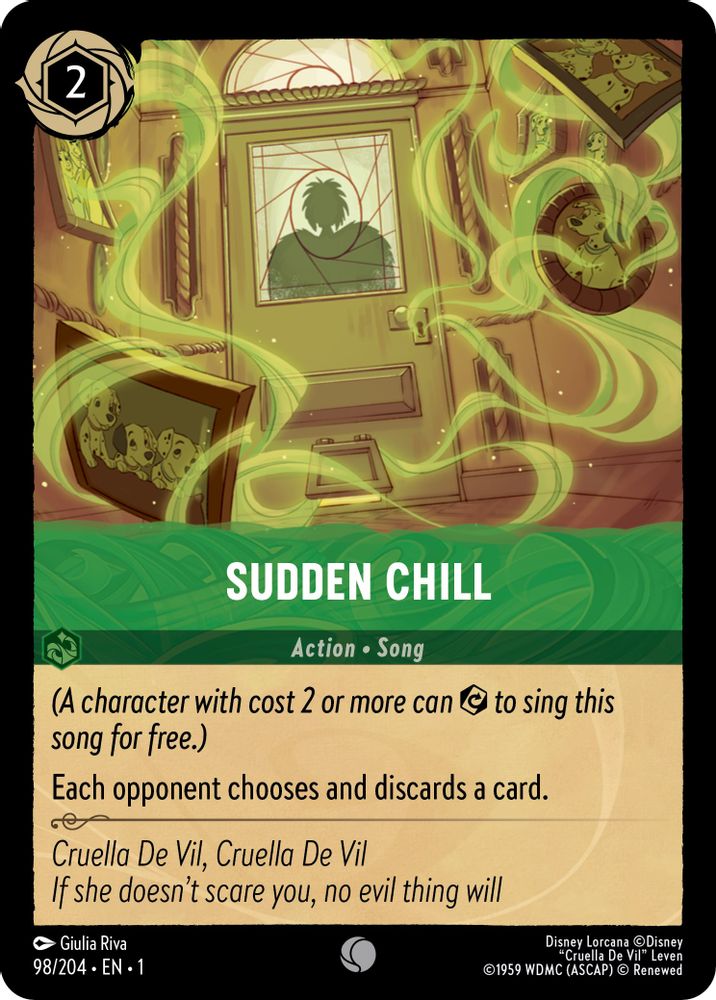 Sudden Chill 98/204 Common The First Chapter Lorcana Near Mint