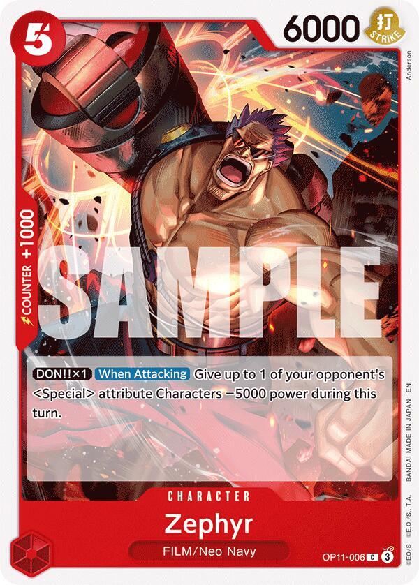 Zephyr OP11-006 Common A Fist of Divine Speed One Piece Near Mint