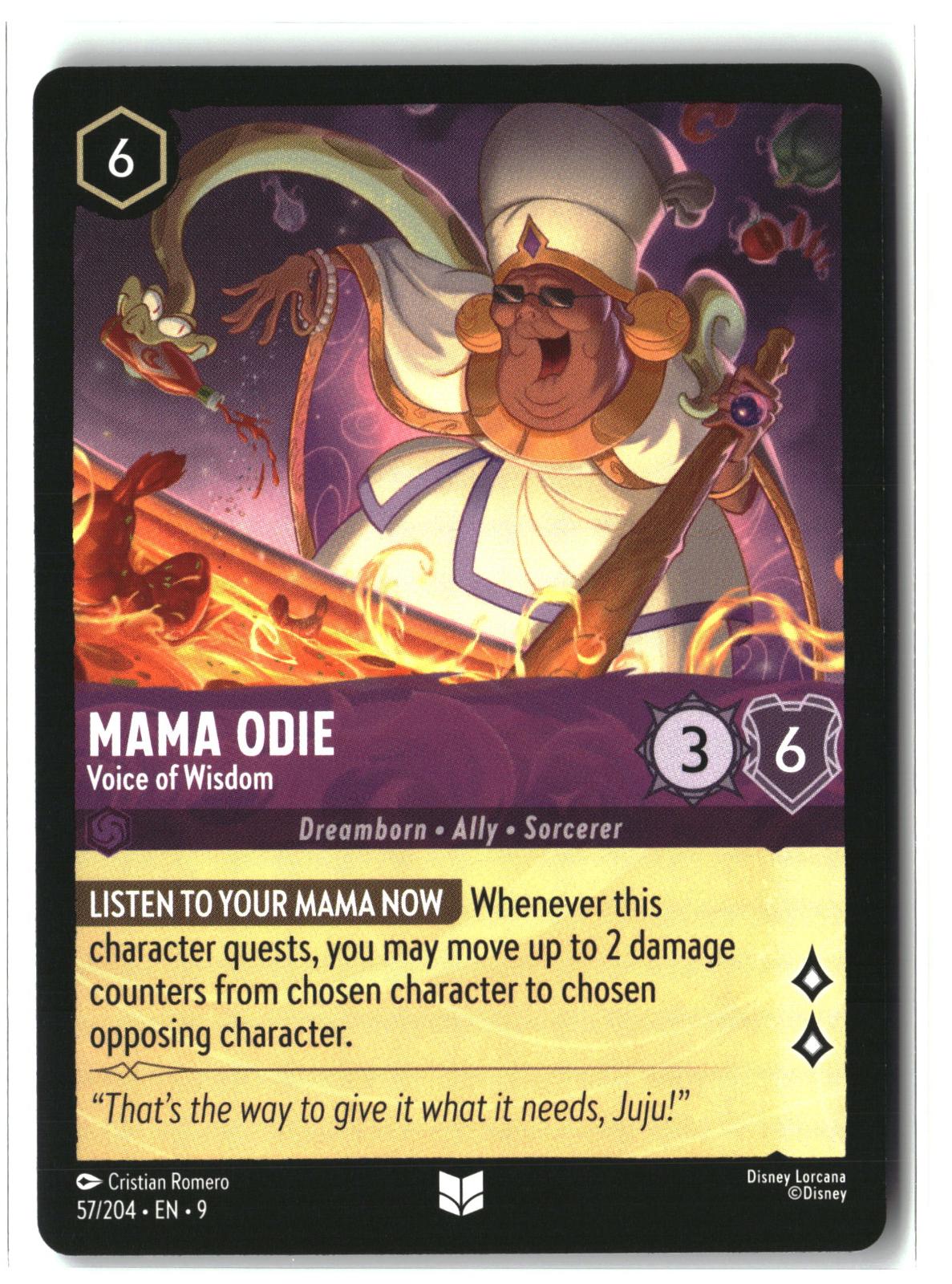 Mama Odie - Voice of Wisdom 57/204 Uncommon Fabled Lorcana Lightly Played