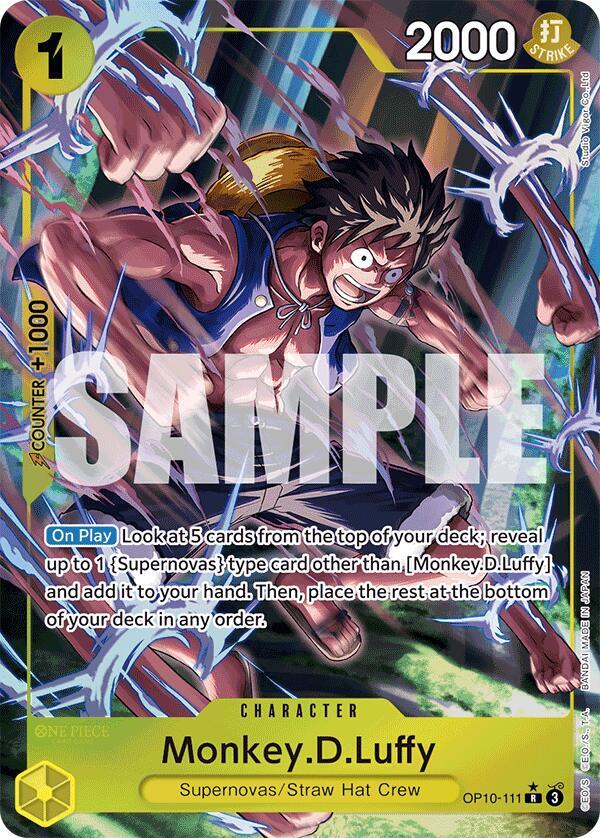 Monkey.D.Luffy (111) (Parallel) OP10-111 Rare Royal Blood One Piece Foil NM