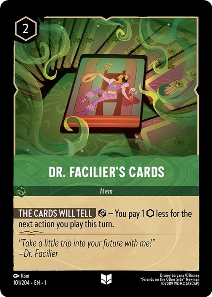 Dr. Facilier's Cards 101/204 Uncommon The First Chapter Lorcana Near Mint