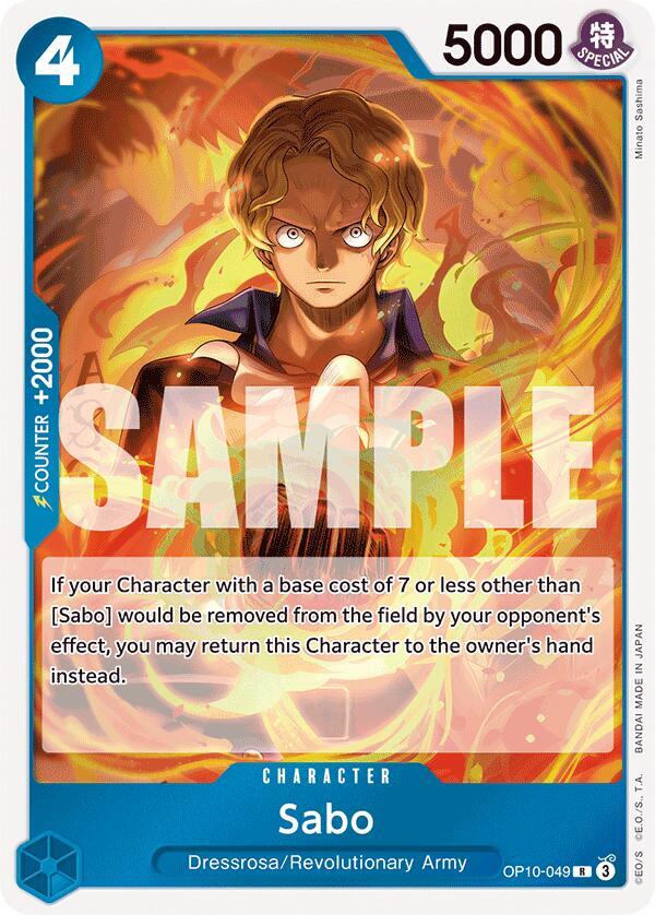 Sabo OP10-049 Rare Royal Blood One Piece Foil Near Mint