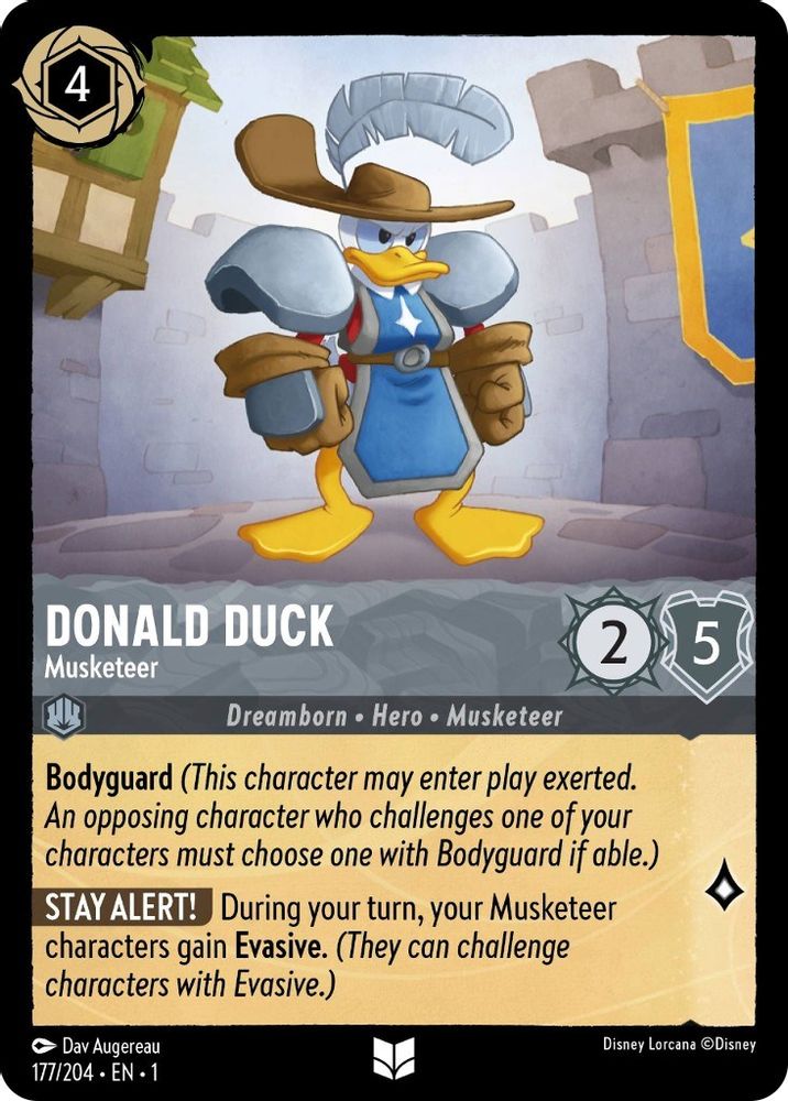 Donald Duck - Musketeer 177/204 Uncommon The First Chapter Lorcana Near Mint