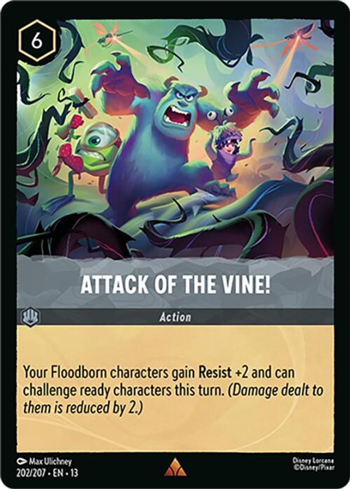 Attack of the Vine! 202/204 Rare Attack of the Vine! Lorcana Near Mint