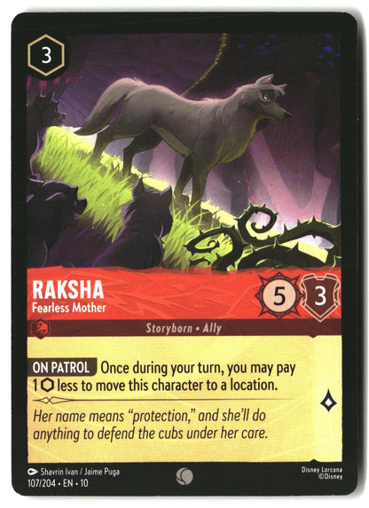 Raksha - Fearless Mother 107/204 Common Whispers in the Well Lorcana LP