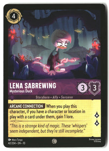 Lena Sabrewing - Mysterious Duck 42/204 Common Whispers in the Well Lorcana LP