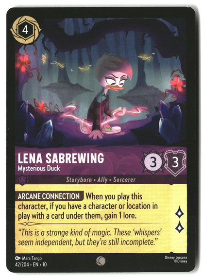 Lena Sabrewing - Mysterious Duck 42/204 Common Whispers in the Well Lorcana LP