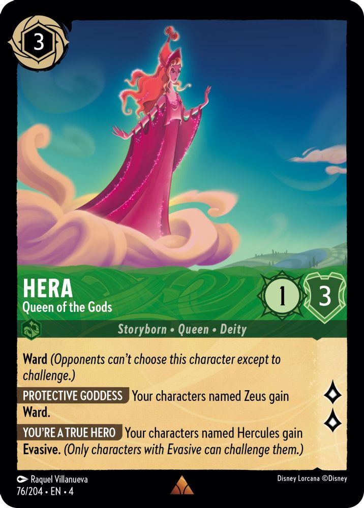 Hera - Queen of the Gods 76/204 Rare Ursula's Return Lorcana Near Mint