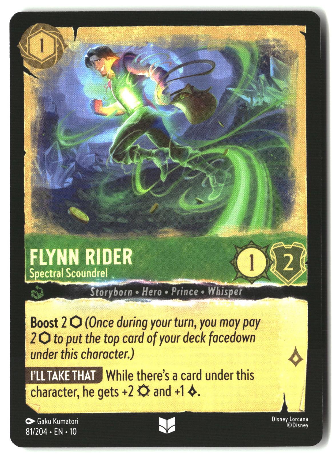 Flynn Rider - Spectral Scoundrel 81/204 Uncommon Whispers in the Well Lorcana LP