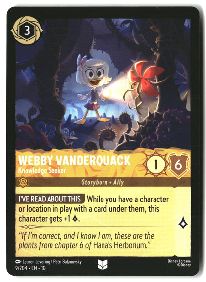 Webby Vanderquack - Knowledge Seeker 9/204 Whispers in the Well Lorcana LP