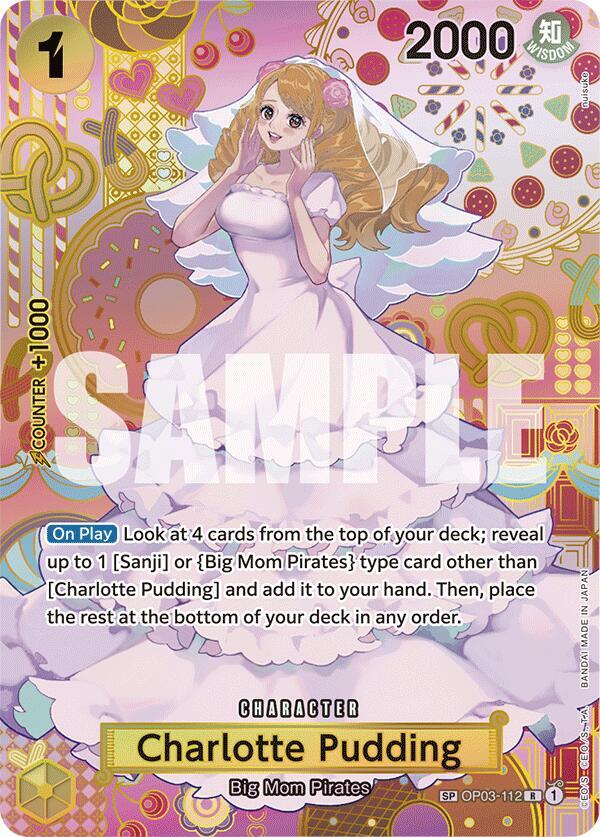 Charlotte Pudding (SP) OP03-112 Rare Two Legends One Piece Foil Near Mint