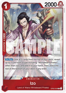 Izo (Reprint) OP03-003 Rare Premium Booster -The Best- One Piece Foil Near Mint