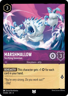 Marshmallow - Terrifying Snowman 51/204 Uncommon Ursula's Return Lorcana NM