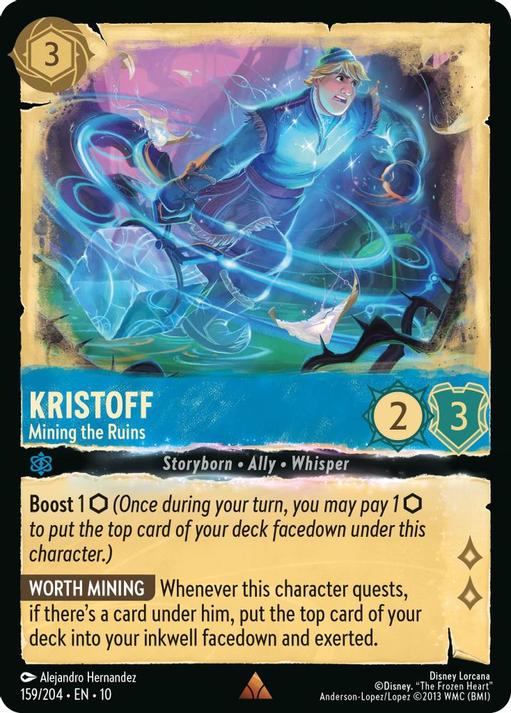 Kristoff - Mining the Ruins 159/204 Rare Whispers in the Well Lorcana Near Mint