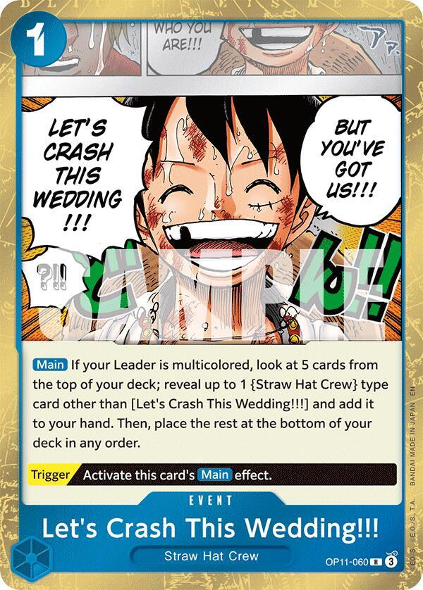 Let's Crash This Wedding!!! OP11-060 A Fist of Divine Speed One Piece Foil NM