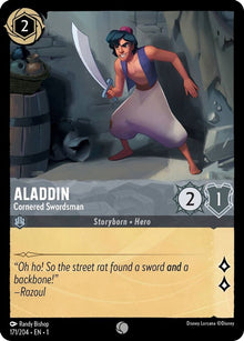 Aladdin - Cornered Swordsman 171/204 Common The First Chapter Lorcana Near Mint