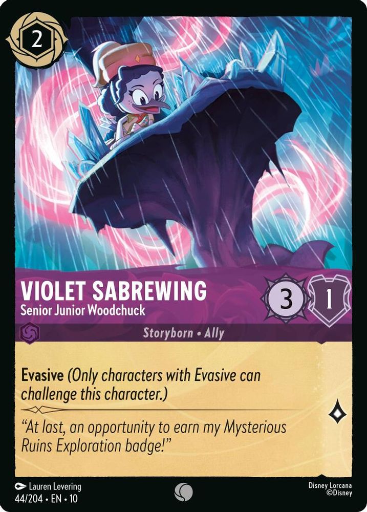 Violet Sabrewing - Senior Junior Woodchuck 44/204 Lorcana NM