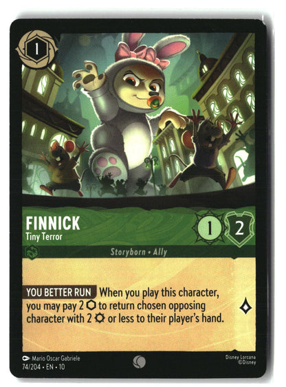 Finnick - Tiny Terror 74/204 Common Whispers in the Well Lorcana Lightly Played