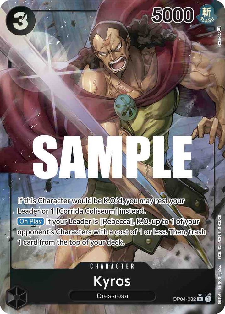 Kyros (Alternate Art) OP04-082 Rare Kingdoms of Intrigue One Piece Foil NM