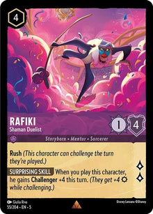 Rafiki - Shaman Duelist 55/204 Rare Shimmering Skies Lorcana Near Mint