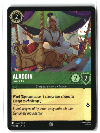 Aladdin - Prince Ali 92/204 Common Fabled Lorcana Lightly Played