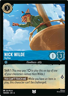 Nick Wilde - Sly Fox 150/204 Uncommon Azurite Sea Lorcana Near Mint