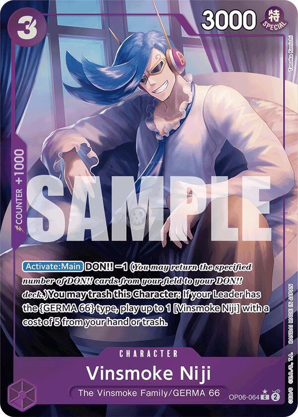 Vinsmoke Niji (Full Art) OP06-064 Premium Booster -The Best- One Piece Foil NM