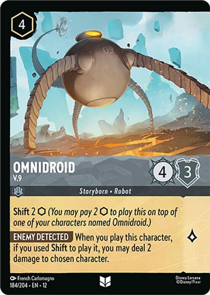 Omnidroid - V.9 (Foil) 184/204 Uncommon Wilds Unknown Lorcana Cold Foil NM