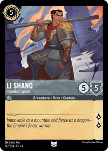 Li Shang - Imperial Captain 182/204 Uncommon Ursula's Return Lorcana Near Mint
