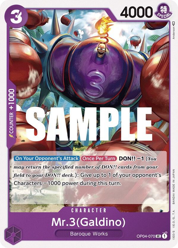 Mr.3 (Galdino) OP04-070 Uncommon Kingdoms of Intrigue One Piece Near Mint