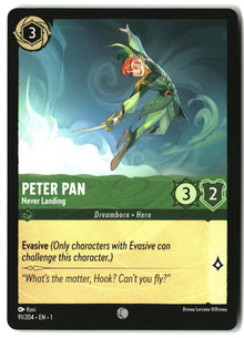 Peter Pan - Never Landing 91/204 Common The First Chapter Lorcana Lightly Played