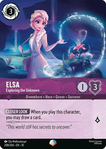 Elsa - Exploring the Unknown (Epic) 208/204 Whispers in the Well Lorcana Holo NM