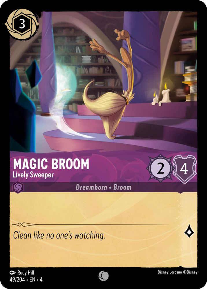 Magic Broom - Lively Sweeper 49/204 Common Ursula's Return Lorcana Near Mint