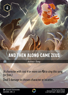 And Then Along Came Zeus (Enchanted) 222/204 Into the Inklands Lorcana Holo NM