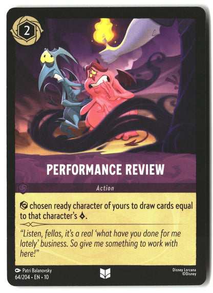 Performance Review 64/204 Uncommon Whispers in the Well Lorcana Lightly Played