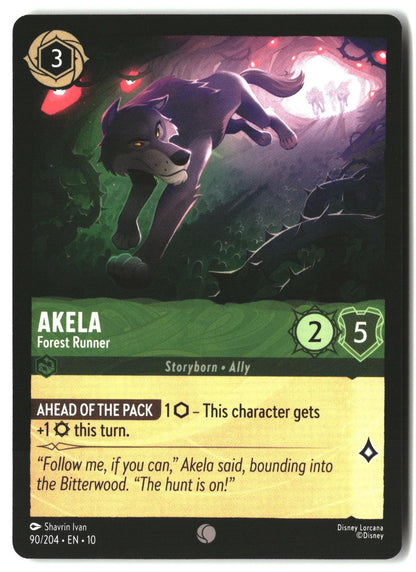 Akela - Forest Runner 90/204 Common Whispers in the Well Lorcana Lightly Played
