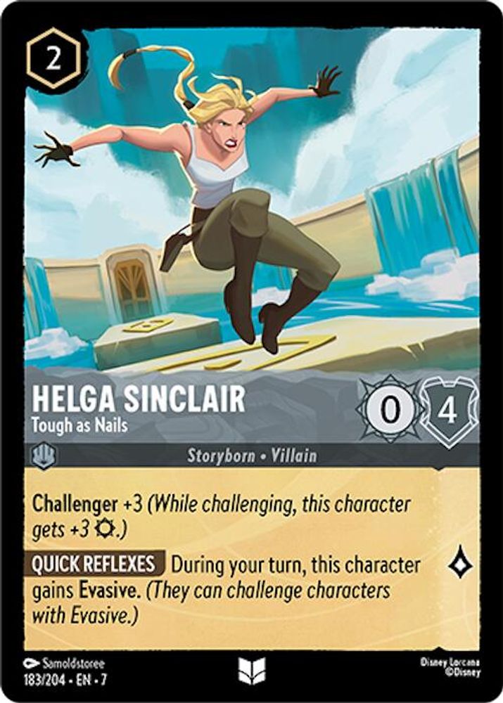 Helga Sinclair - Tough as Nails 183/204 Uncommon Archazia's Island Lorcana NM
