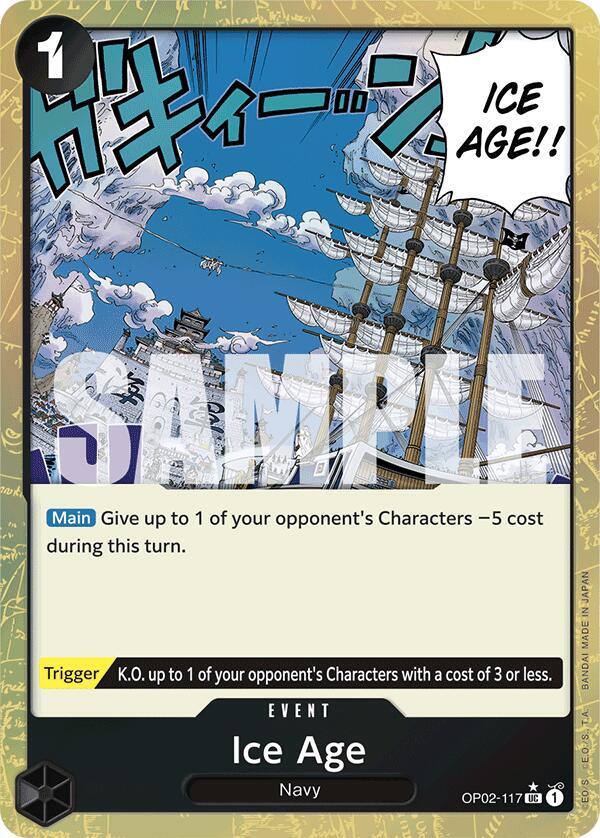 Ice Age (Textured Foil) OP02-117 Premium Booster -The Best- One Piece NM