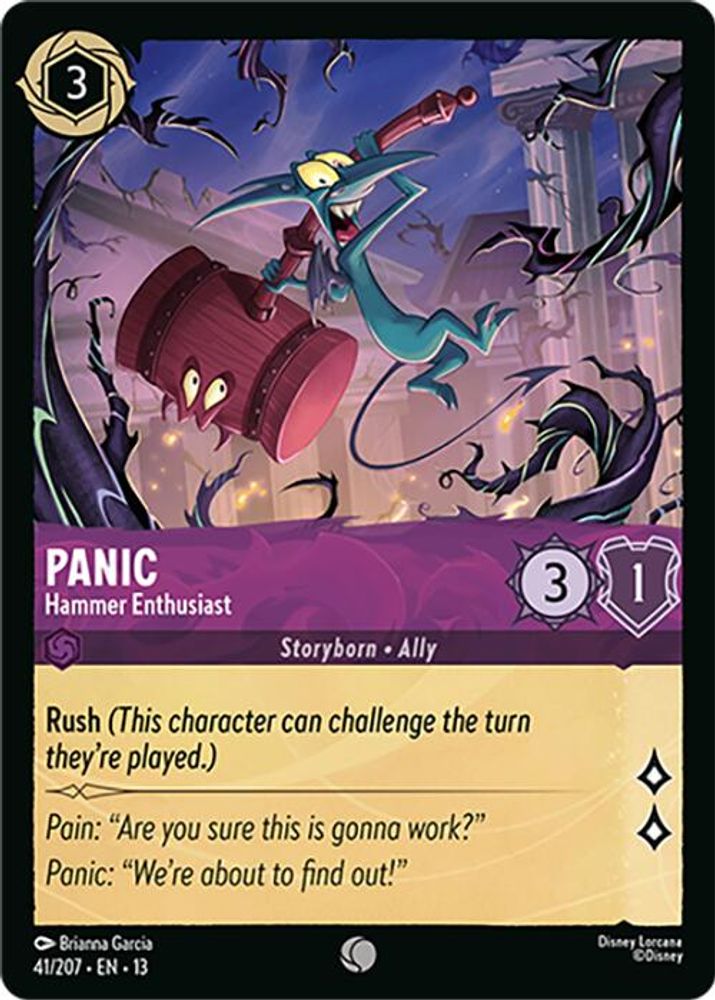 Panic - Hammer Enthusiast 41/204 Common Attack of the Vine! Lorcana Near Mint