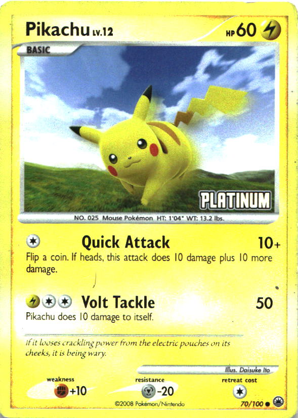 Pikachu 070/100 Holo Promo Burger King Promos Pokemon Heavily Played