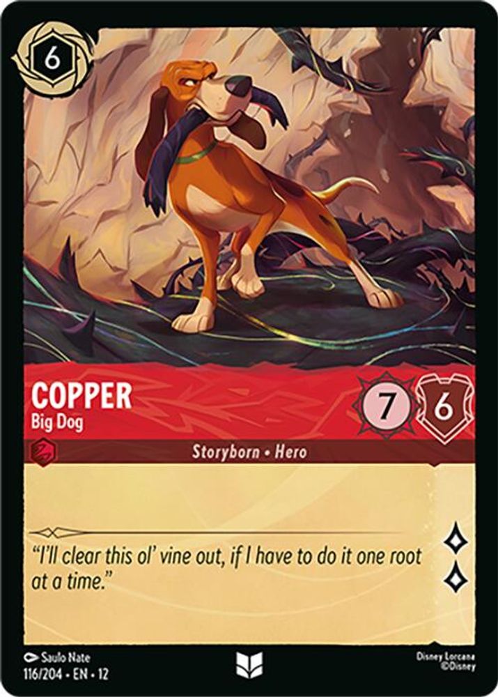 Copper - Big Dog 116/204 Uncommon Wilds Unknown Lorcana Near Mint