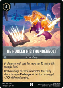 He Hurled His Thunderbolt 197/204 Uncommon Whispers in the Well Lorcana NM
