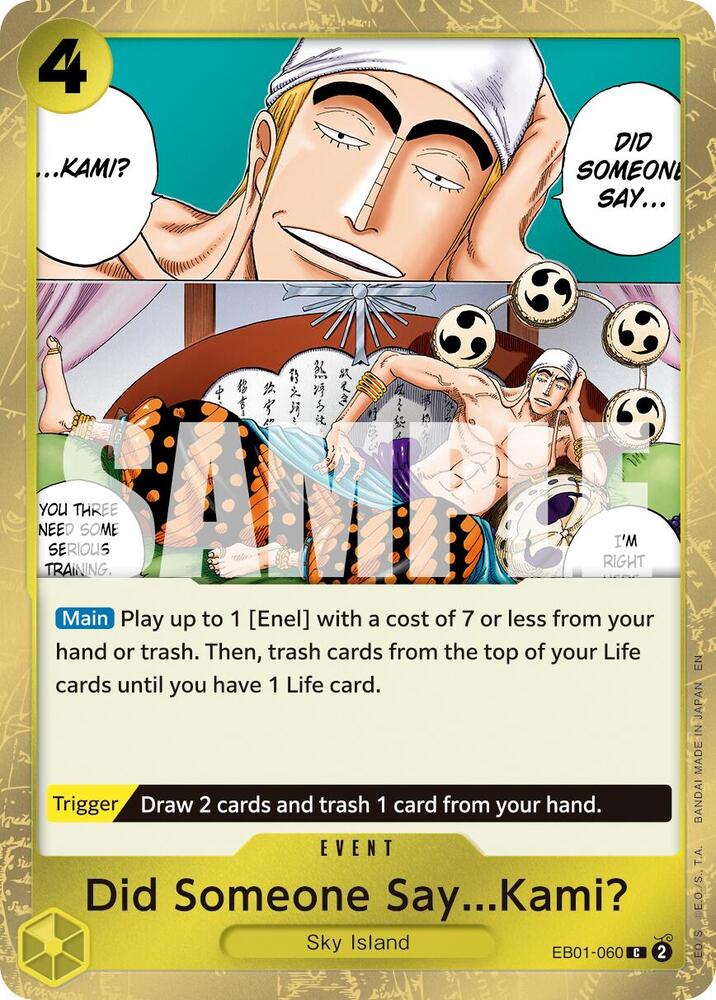 Did Someone Say...Kami? (Pirate Foil) EB01-060 Premium Booster -The Best- Vol. 2 One Piece NM
