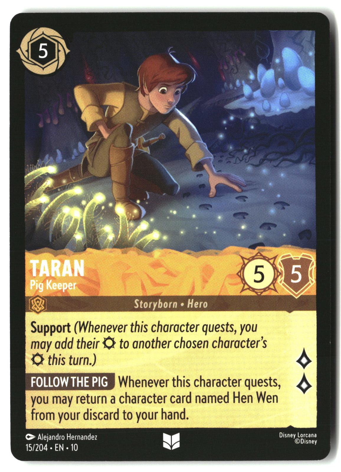 Taran - Pig Keeper 15/204 Uncommon Whispers in the Well Lorcana Lightly Played