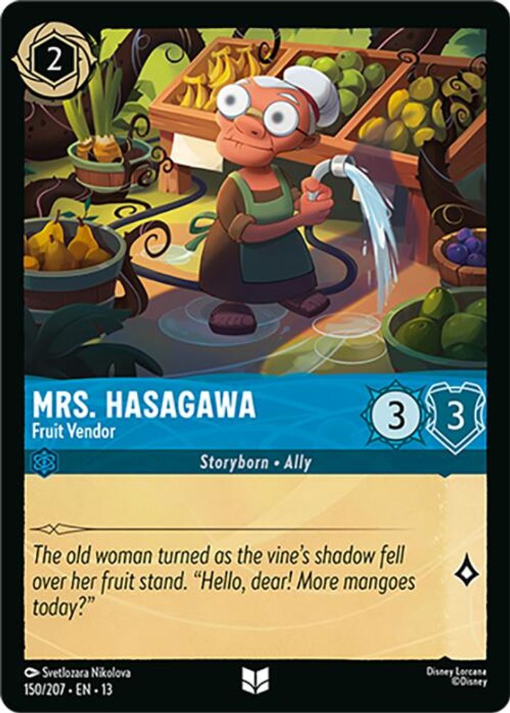 Mrs. Hasagawa - Fruit Vendor 150/204 Uncommon Attack of the Vine! Lorcana NM