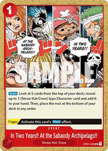 In Two Years!! At the Sabaody Archipelago!! OP01-030 Romance Dawn One Piece NM