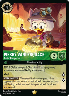 Webby Vanderquack - Junior Prospector 93/204 Whispers in the Well Lorcana NM