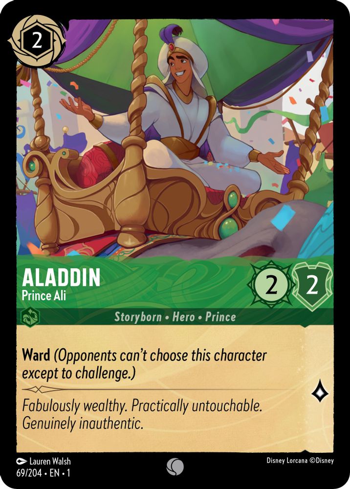 Aladdin - Prince Ali 69/204 Common The First Chapter Lorcana Near Mint