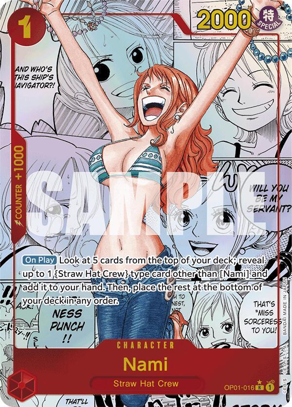 Nami (Manga) OP01-016 Rare Premium Booster -The Best- One Piece Foil Near Mint