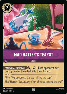 Mad Hatter's Teapot 66/204 Common Azurite Sea Lorcana Near Mint